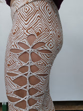 Load image into Gallery viewer, Lux Leggings - White/Brown Tribal - Woven
